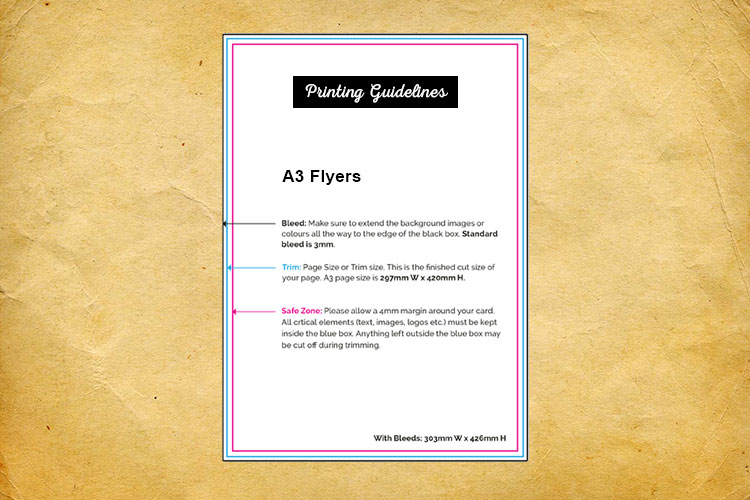 A3 flyers printing guidelines