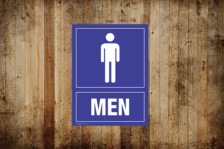 Men Toilet Sign - Portrait