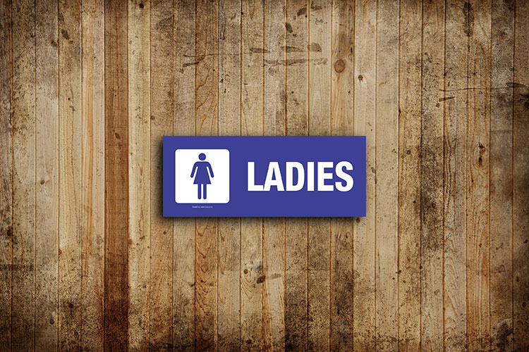 Ladies Toilet Sign - Landscape