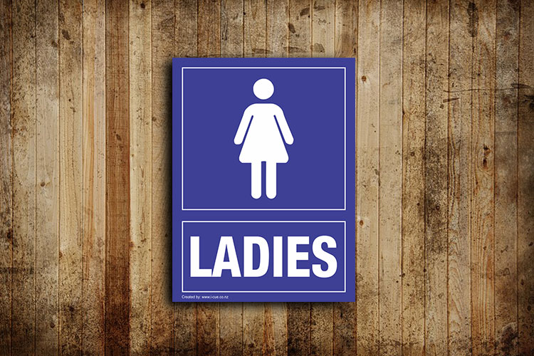 Ladies toilet sign - portrait