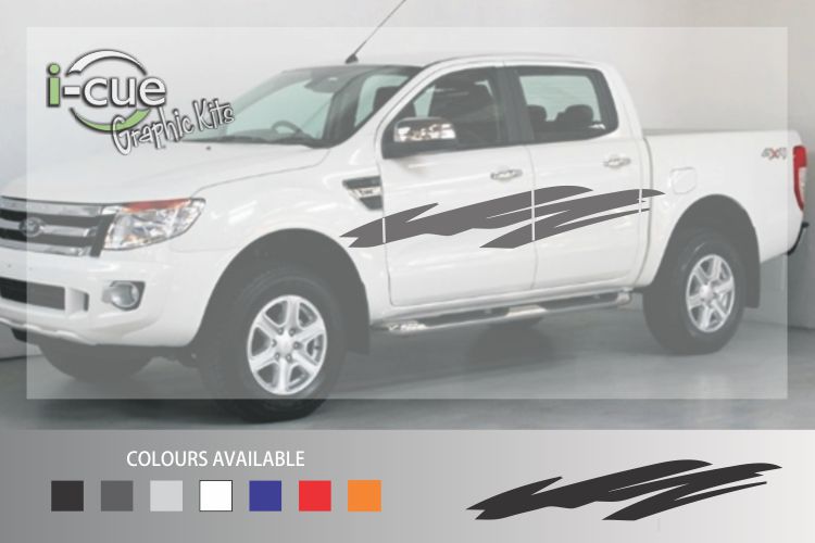 Strips with logo sticker for Ford Ranger side